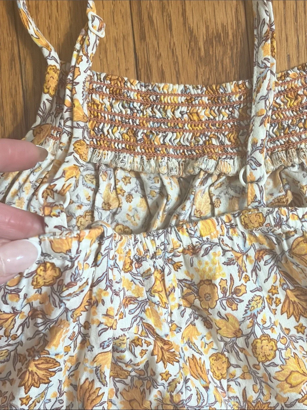 Old Navy White and Yellow Floral Tiered Sundress for Kids